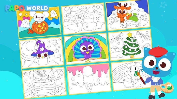 Papo World Kids Coloring Club screenshot